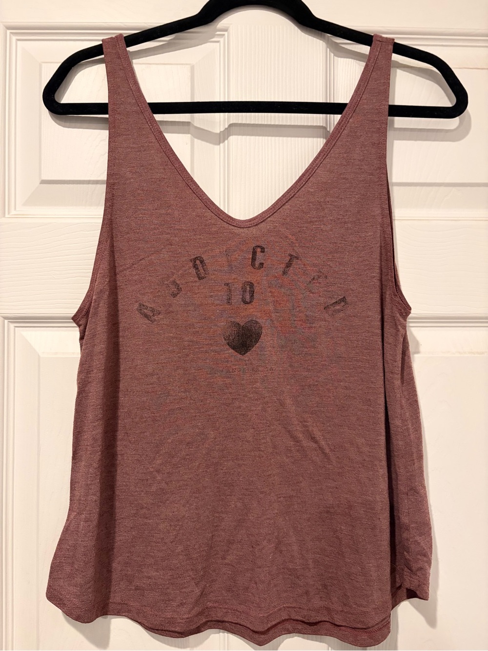 Nordstrom Rose Mauve Graphic Scoop Neck Tank